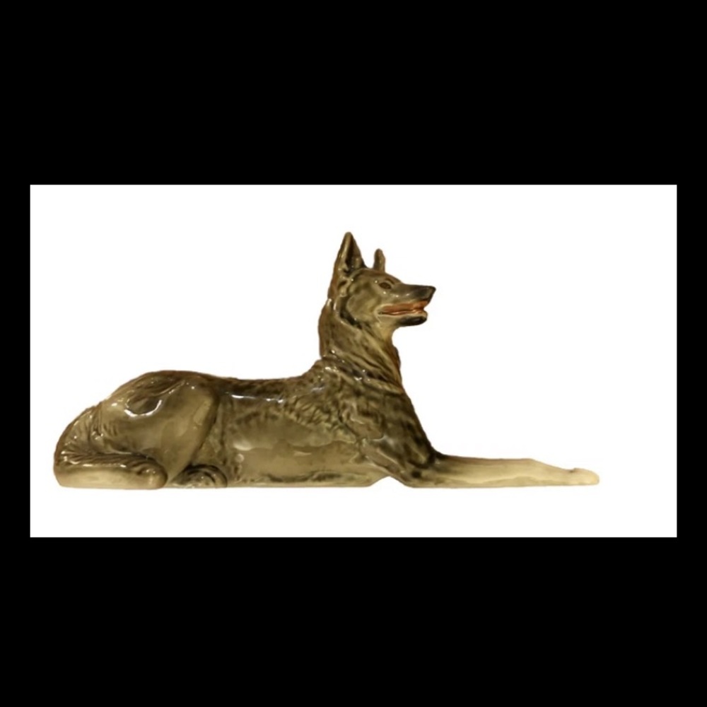 VTG USSR Lomonosov German Shepard Porcelain Dog Figurine Made in Russia 1950’s